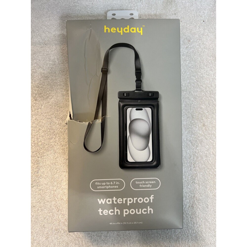 Heyday Waterproof Tech Pouch – Fits 6.7” Phones – Damaged Box